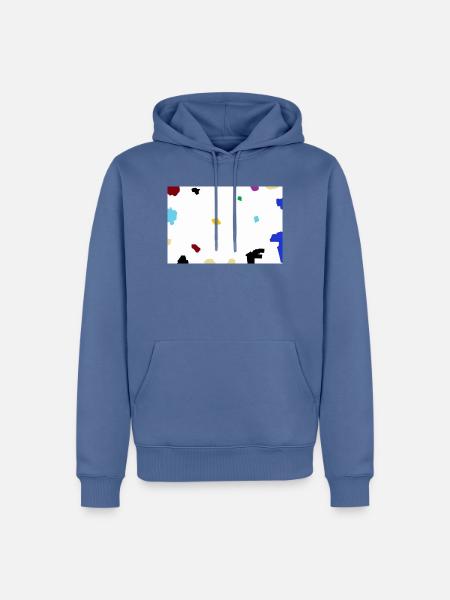 Bunte Konfetti-Abstraktion - Männer Premium Bio Hoodie - Taubenblau