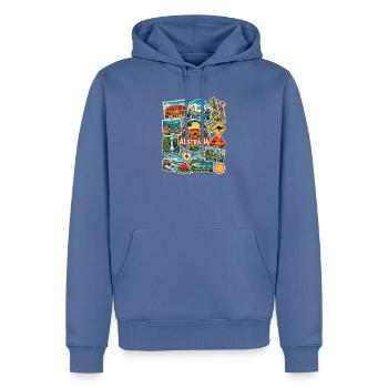 Australien Reisesticker - Männer Premium Bio Hoodie - Taubenblau - Vorne - Nico (187cm)