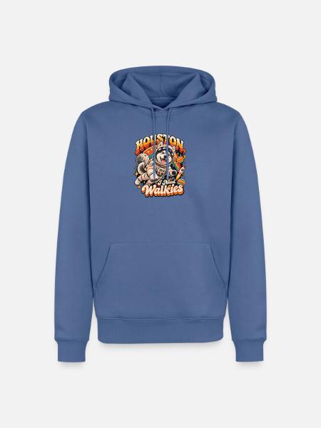 Houston Walkies Astronaut Hund - Männer Premium Bio Hoodie - Taubenblau