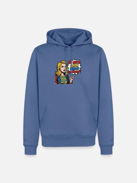 Du_wirst_schon_wieder_gewoehnlich_-_Pop_Art_-_1 - Männer Premium Bio Hoodie - Taubenblau