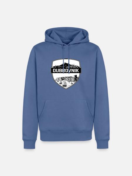 Dubrovnik Kroatien Schildwappen Altstadtgeschenk - Männer Premium Bio Hoodie - Taubenblau