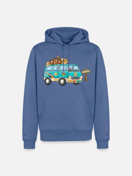 70er Camper Wohnmobil - Männer Premium Bio Hoodie - Taubenblau