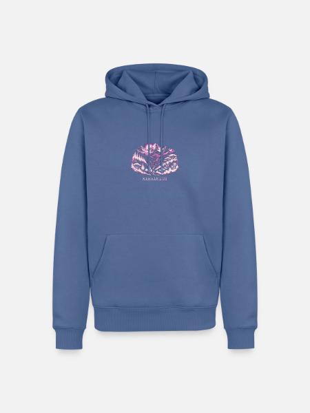 Marrakesch Mountain Magenta Retro - Männer Premium Bio Hoodie - Taubenblau
