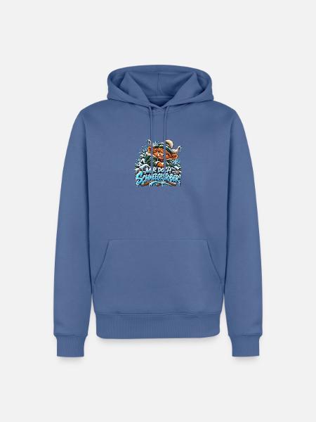 Der grummelige Highland - Männer Premium Bio Hoodie - Taubenblau