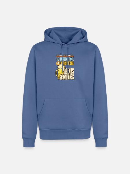 Wetterbericht Bayern Schneemaß - Männer Premium Bio Hoodie - Taubenblau