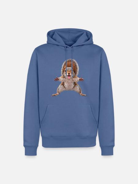 Eichhoernchen - Männer Premium Bio Hoodie - Taubenblau