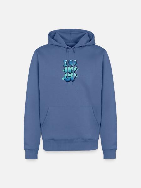 Ich liebe meine Freundin - Männer Premium Bio Hoodie - Taubenblau
