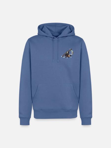 Süßer kleiner Seelenschnitter mit Geistern - Männer Premium Bio Hoodie - Taubenblau