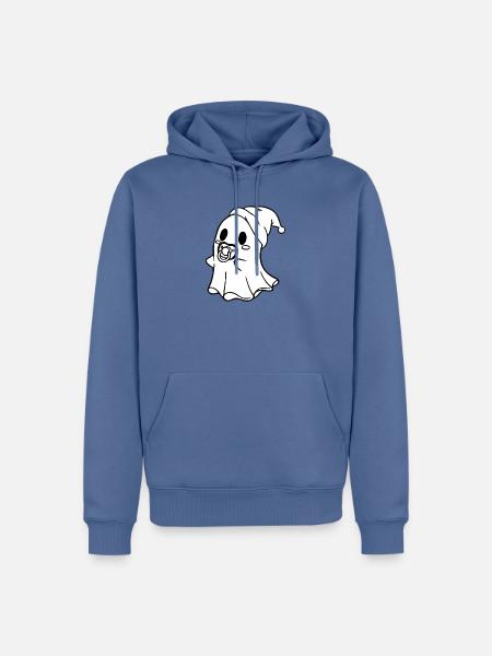Baby-Geist-Halloween - Männer Premium Bio Hoodie - Taubenblau