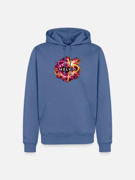 MELVIG Magnetar – Weltraumkunst in Pink & Gold - Männer Premium Bio Hoodie - Taubenblau