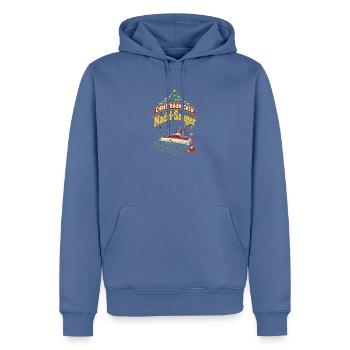 Christbaum-Crew Nadel-Sauger - Männer Premium Bio Hoodie - Taubenblau - Vorne - Nico (187cm)