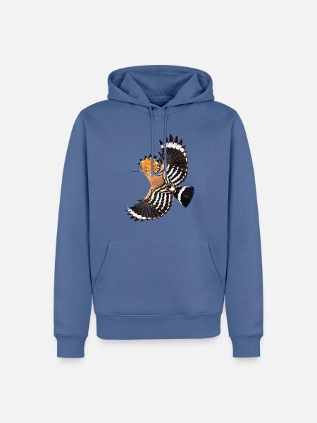Wiedehopf - Männer Premium Bio Hoodie - Taubenblau