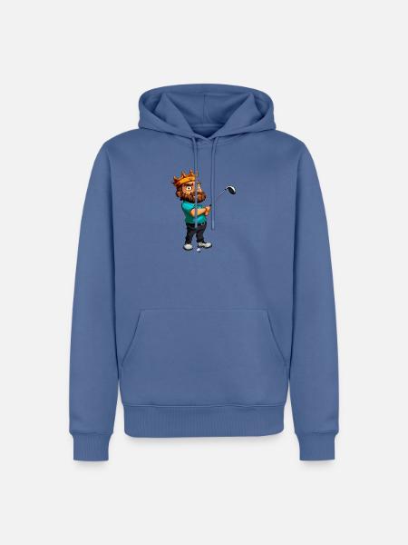 Könige Golf / Golfer King - Männer Premium Bio Hoodie - Taubenblau