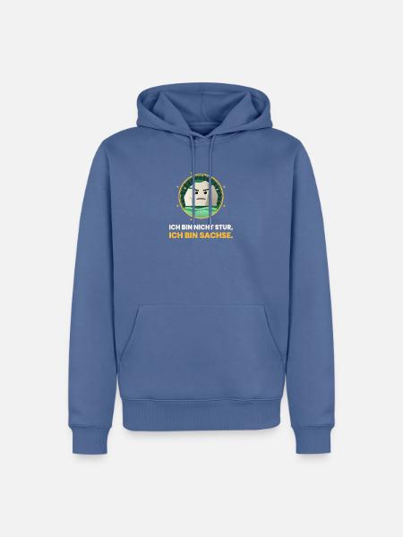 SACHSEN NICHT STUR BIN SACHSE - Männer Premium Bio Hoodie - Taubenblau