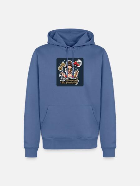 Garde-Mama – Taxi, Haarspray, Nerven - Männer Premium Bio Hoodie - Taubenblau
