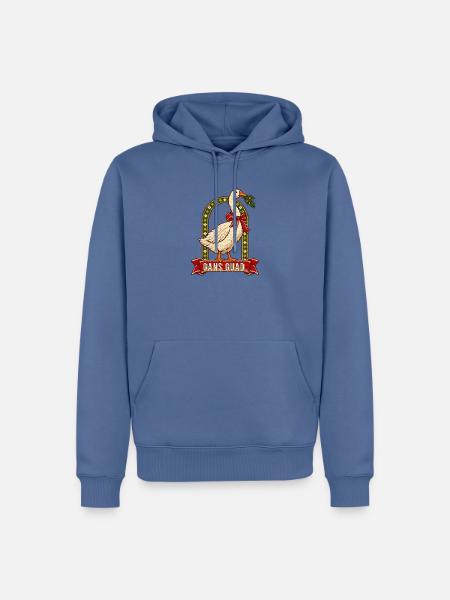 Gans guad Weihnachtspulli bairisch - Männer Premium Bio Hoodie - Taubenblau