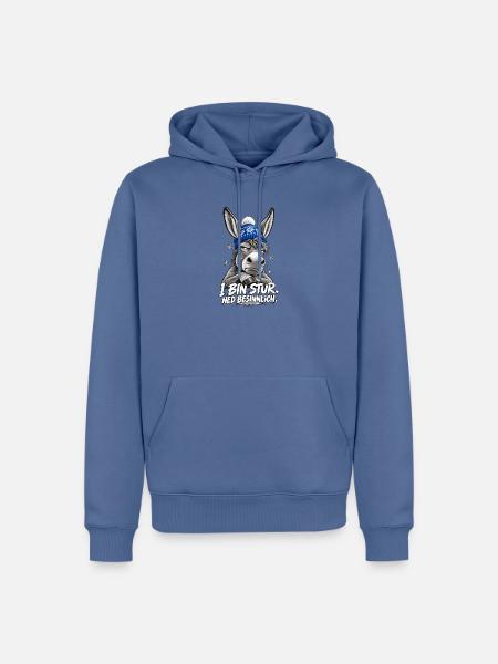 Grantige Weihnacht - Männer Premium Bio Hoodie - Taubenblau