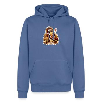 Spud Royalty Königliche Knolle - Männer Premium Bio Hoodie - Taubenblau - Vorne - Nico (187cm)