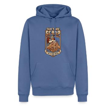 That's Not Scrap: Future Material - Männer Premium Bio Hoodie - Taubenblau - Vorne - Nico (187cm)