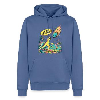 Prioritäten - Männer Premium Bio Hoodie - Taubenblau - Vorne - Nico (187cm)