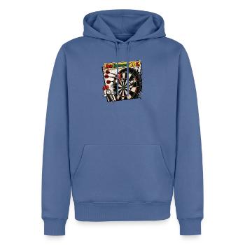 Mein Hassdoppel? Die 5 - Männer Premium Bio Hoodie - Taubenblau - Vorne - Nico (187cm)