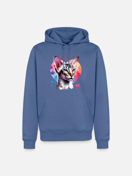Orientalisch Kurzhaar - Männer Premium Bio Hoodie - Taubenblau
