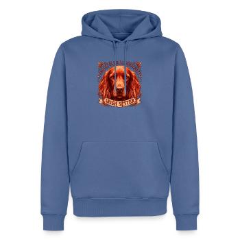 Irish Setter: Stolz und Leidenschaft - Männer Premium Bio Hoodie - Taubenblau - Vorne - Nico (187cm)