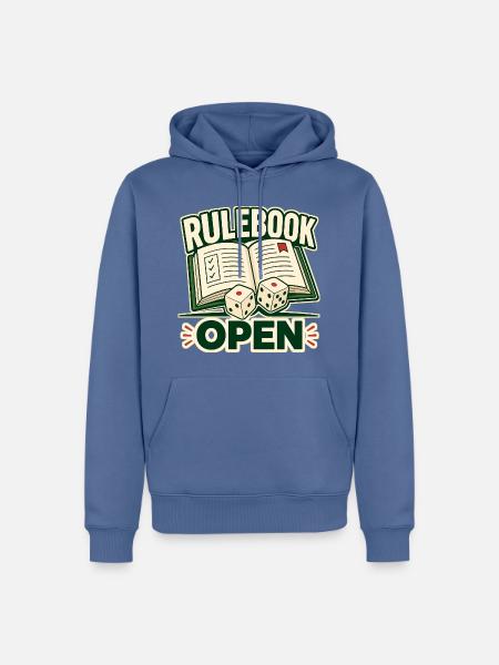 RULEBOOK OPEN - Männer Premium Bio Hoodie - Taubenblau