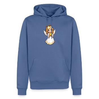 Himmlischer Sternenträger - Männer Premium Bio Hoodie - Taubenblau - Vorne - Nico (187cm)