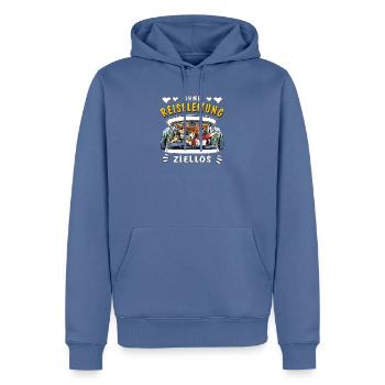Camping Ohne Reiseleitung ziellos - Männer Premium Bio Hoodie - Taubenblau - Vorne - Nico (187cm)
