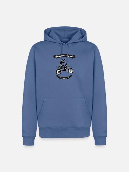 motocross spirit - Männer Premium Bio Hoodie - Taubenblau