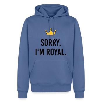 Sorry I'm Royal – Frecher Prinzessinnen Spruch - Männer Premium Bio Hoodie - Taubenblau - Vorne - Nico (187cm)