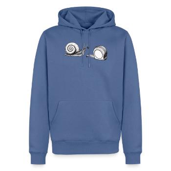 Liebe ist Liebe - Männer Premium Bio Hoodie - Taubenblau - Vorne - Nico (187cm)