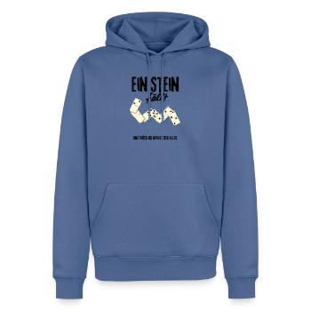 Domino Effekt Dominosteine Spiel Strategie Retro - Männer Premium Bio Hoodie - Taubenblau - Vorne - Nico (187cm)