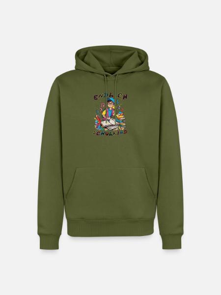 Endlich Schulkind: Lernabenteuer - Männer Premium Bio Hoodie - Khaki