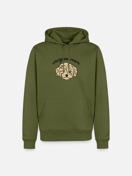 cavapoo mom - Männer Premium Bio Hoodie - Khaki