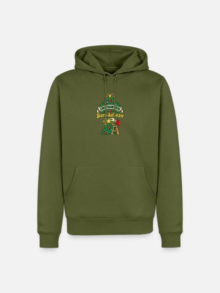 Christbaum-Crew Stern-Aufsetzer - Männer Premium Bio Hoodie - Khaki