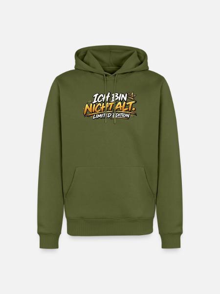 Ich bin nicht alt – Limited Edition - Männer Premium Bio Hoodie - Khaki