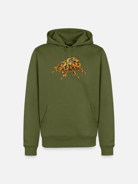 Barocker Goldkäfer Ornament - Männer Premium Bio Hoodie - Khaki