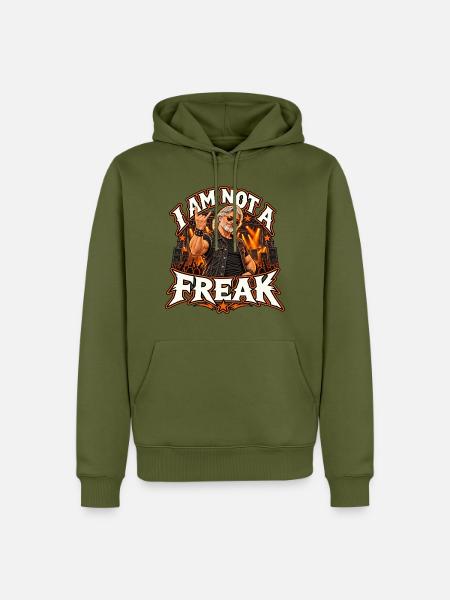 I Am Not A Freak - Männer Premium Bio Hoodie - Khaki