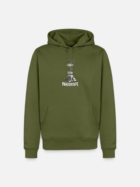 Schere Stein Panzertape - Männer Premium Bio Hoodie - Khaki