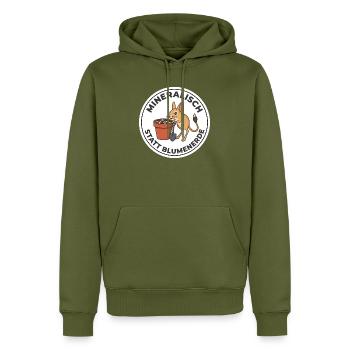 Mineralisch Statt Blumenerde Sukkulenten - Männer Premium Bio Hoodie - Khaki - Vorne - Nico (187cm)