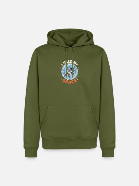 I Need My Space – Astronaut Blase - Männer Premium Bio Hoodie - Khaki