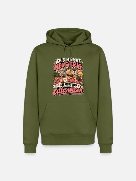Neugierige Großmutter Spruch - Männer Premium Bio Hoodie - Khaki