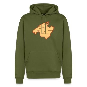 Mallorca spanien insalkarte  - Männer Premium Bio Hoodie - Khaki - Vorne - Nico (187cm)