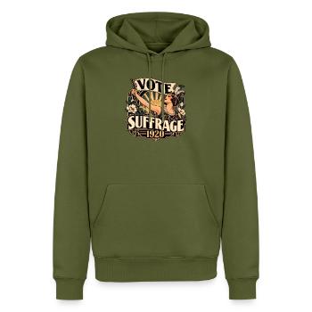 Vote Suffrage 1920 Vintage Frauenrechtskunst - Männer Premium Bio Hoodie - Khaki - Vorne - Nico (187cm)
