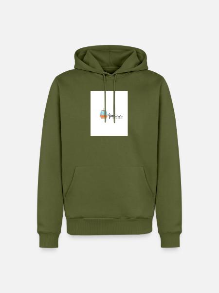Alpine Vibes Kabelbahn - Männer Premium Bio Hoodie - Khaki