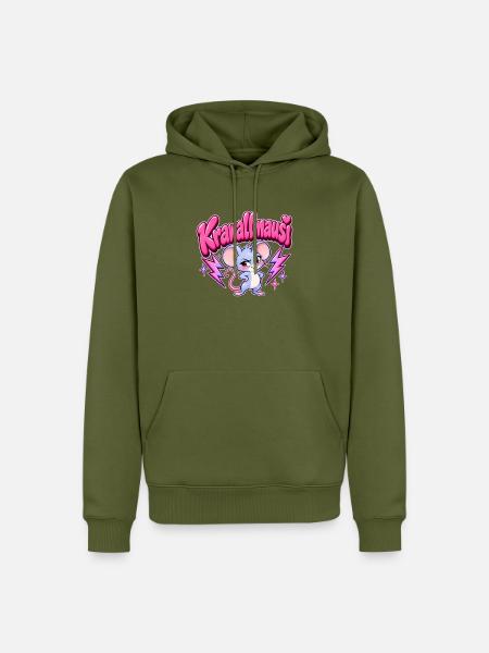 Krawallmausi Y2K - Männer Premium Bio Hoodie - Khaki