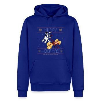 Asterix - Idefix Merry Christmas - Männer Premium Bio Hoodie - Royalblau - Vorne - Nico (187cm)