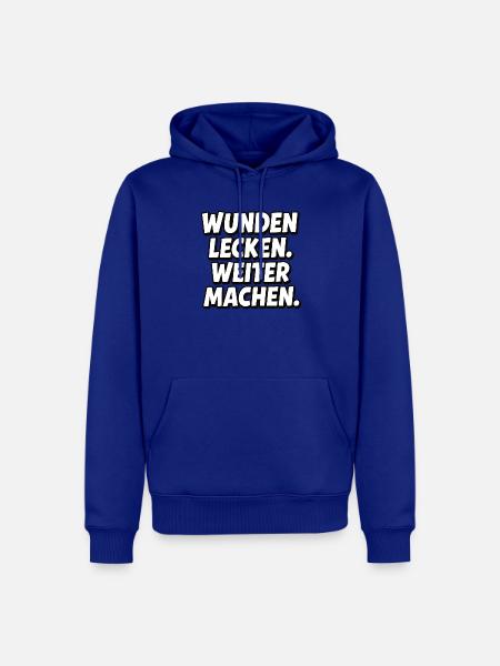Wunden Lecken Weiter Machen Spruch - Männer Premium Bio Hoodie - Royalblau